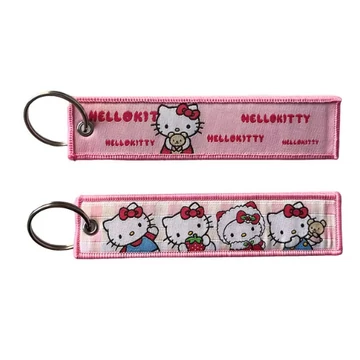 Hello Kitty - Himzett kulcstartó