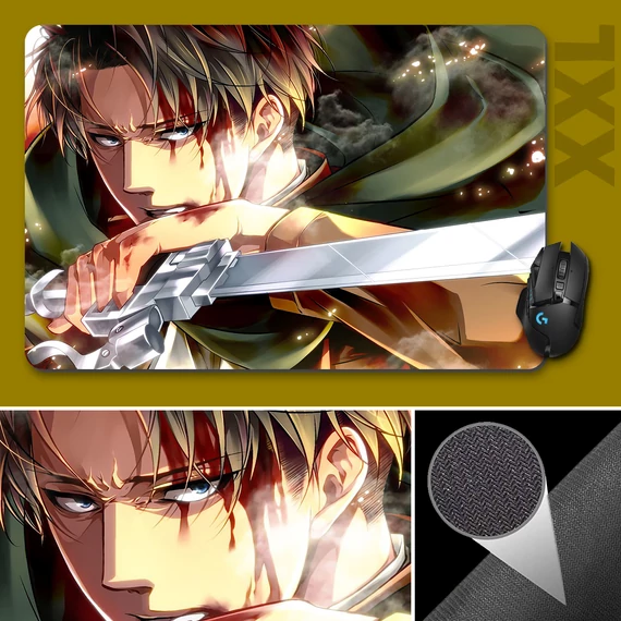 Attack on Titan - Levi - Egérpad XXL